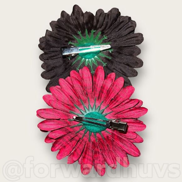 ☑️ Bundle Sale 3 for $15 | Large Floral Barrettes x 2 - Picture 5 of 8